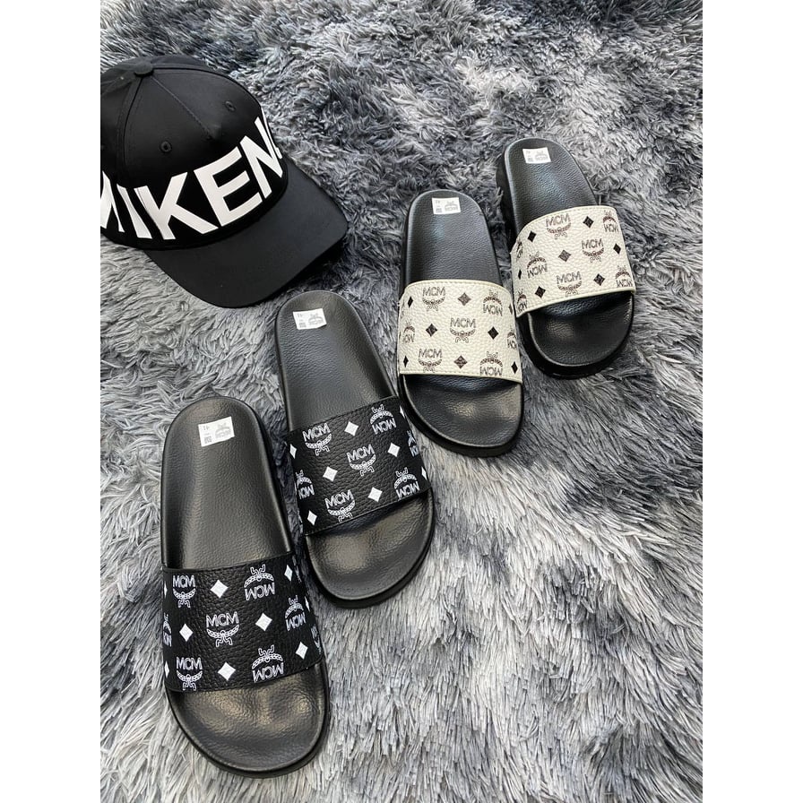 🔥HÀNG CAO CẤP🔥Dép quai ngang nam nữ thời trang MCM bản siêu cấp full size 38-43