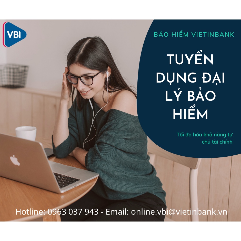 [TUYỂN DỤNG ĐẠI LÝ BẢO HIỂM] Bảo hiểm xe máy trên trên 50cc TNDS &amp; người ngồi trên xe - VBI VIETINBANK