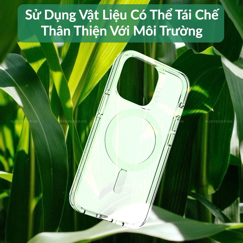 Ốp Lưng Hỗ Trợ Sạc Không Dây Zagg Trong Suốt Chống Sốc Cho Điện Thoại 13 Pro Max 12 Pro Max Njoyshop