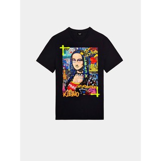 Áo t-shirt unisex kleino monalisa pop art - black