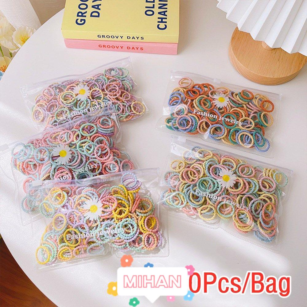 100 Dây Buộc Tóc Đuôi Ngựa Màu Trơn MIHAN1