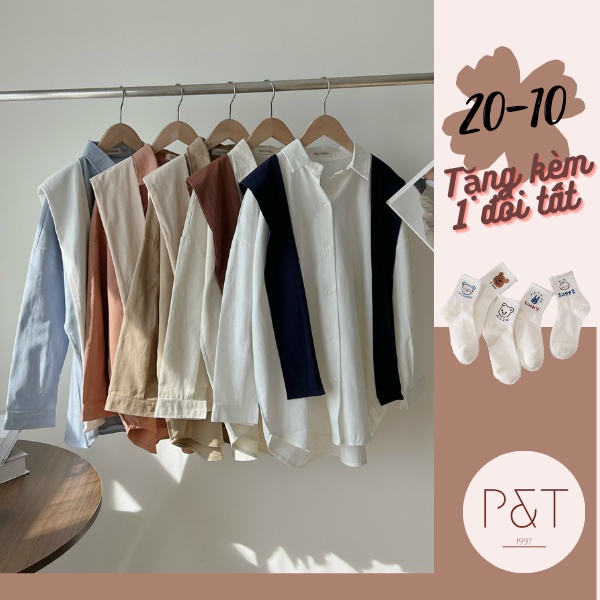 Áo sơ mi nữ tay dài thuỷ thủ kèm khăn rời phong cách Hàn Quốc trẻ trung