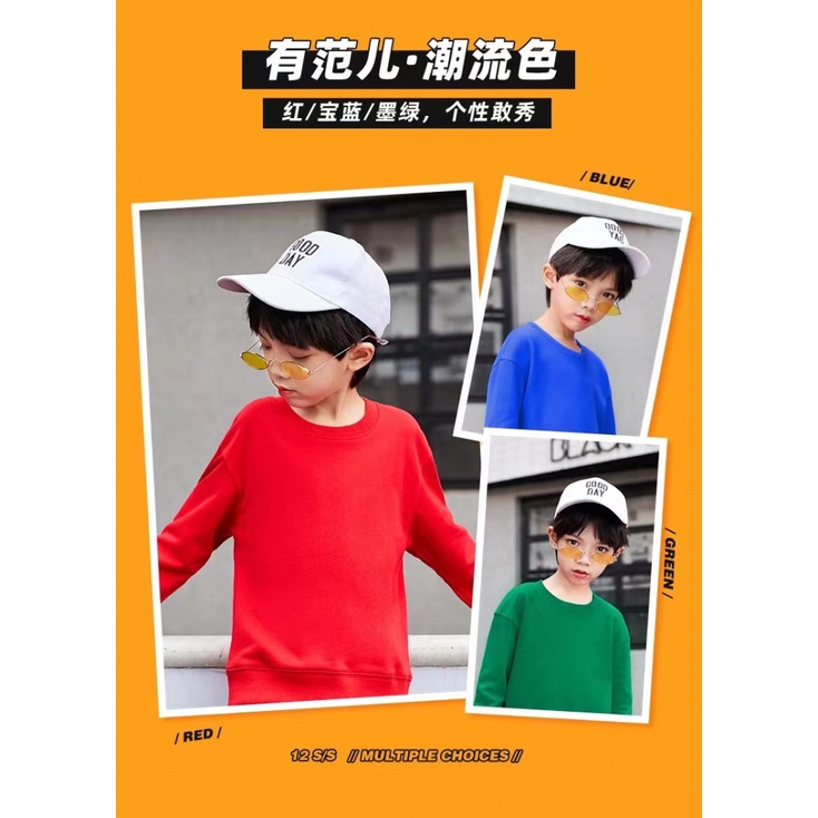 Áo Thun Nỉ Tay Dài Cổ Tròn In Hình Anime Thời Trang Cho Bé Trai