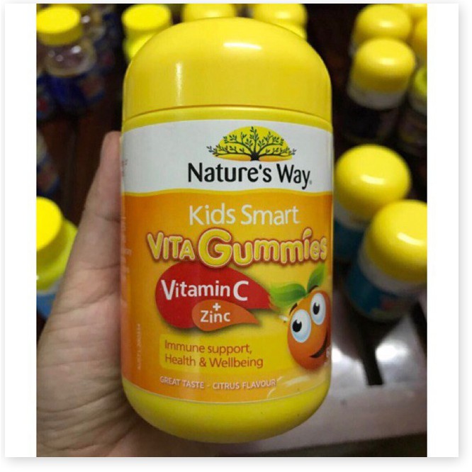 [Mã giảm giá mỹ phẩm chính hãng] Vitamin Nature's Way Kids Smart VITA Gummies Vitamin C + Zinc