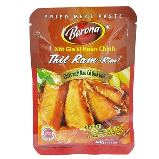 Xốt gia vị hoàn chỉnh Barona thịt ram (rim) gói 80g