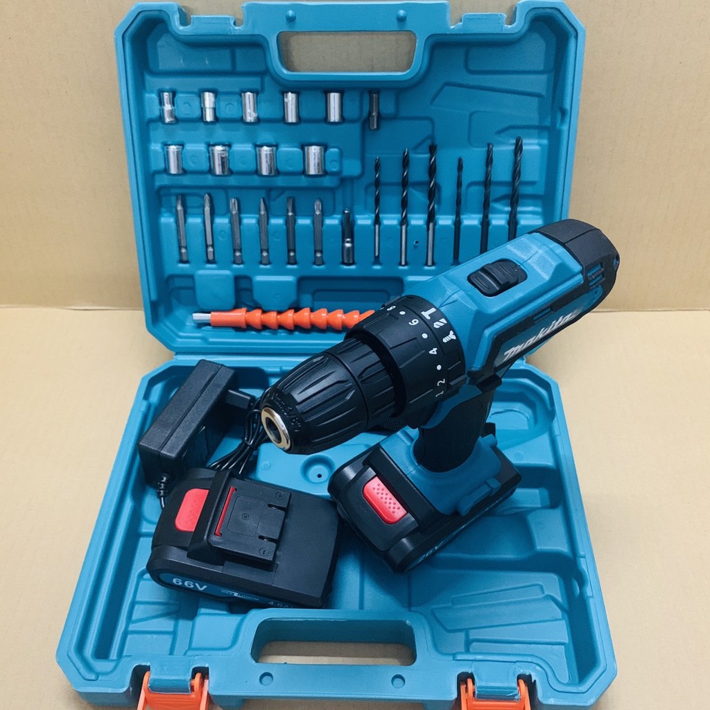 Máy Khoan Bê Tông, Bắt Vít 36V - TẶNG Kèm 24 Chi Tiết - 3 Chức Năng 100% Lõi Đồng - 2 Pin Chuẩn 5 CELL