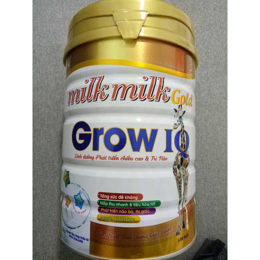 Sữa Milkmilkgold Grow IQ - Phát Triển Chiều Cao - 900gr