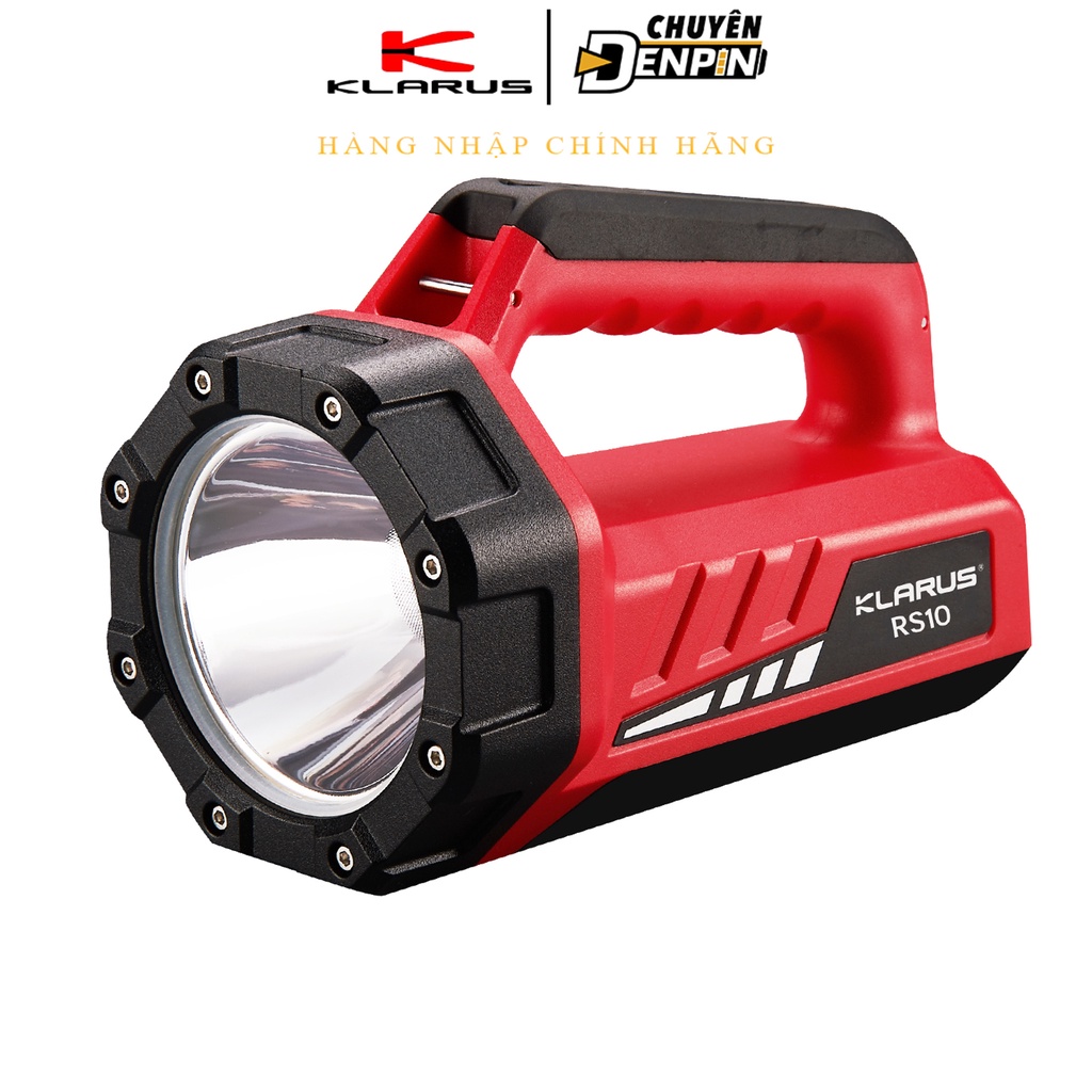 Đèn Pin Xách Tay Klarus RS10 kèm LED COB, công suất 800 lumens, chiếu xa 532 mét, Pack pin liền 4x18650 tích hợp cổng C.