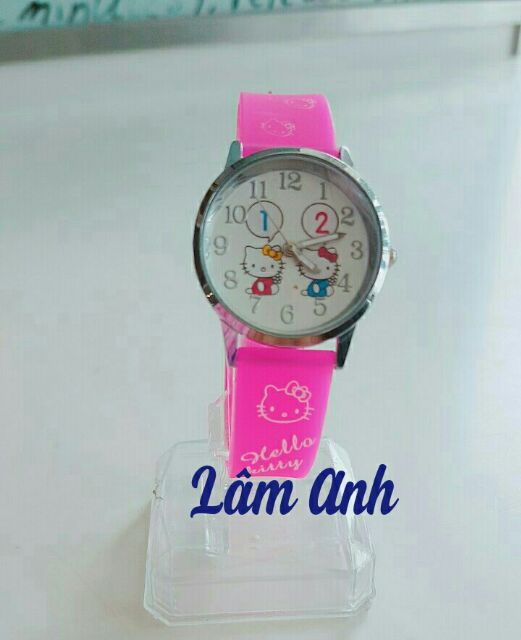 Đồng Hồ Mèo Hồng Bé Gái Dây Silicon Chống Nước | BigBuy360 - bigbuy360.vn