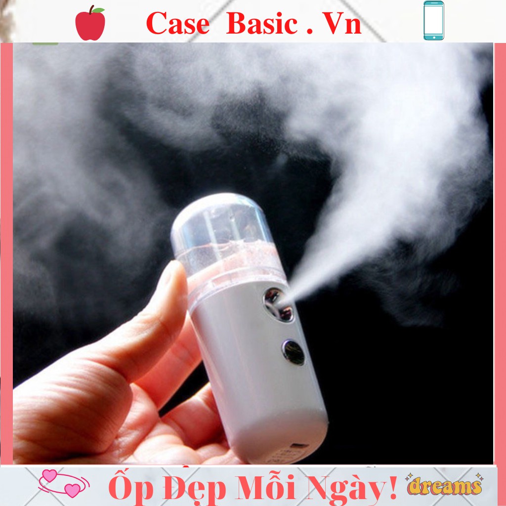 Máy Phun Sương Cầm Tay Xịt Khoáng NANO MINI - Bản Full Phụ Kiện Cáp Sạc -Cấp Ẩm Dưỡng Da Bổ Sung Khoáng