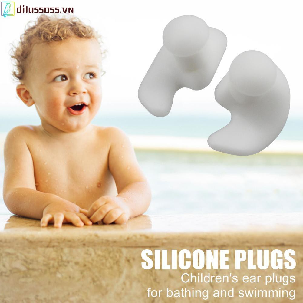Cặp Nút Bịt Tai Bằng Silicon Mềm Chống Nước Tiện Dụng Khi Đi Bơi Dễ Mang Theo Có Hộp Đựng Tiện Dụng