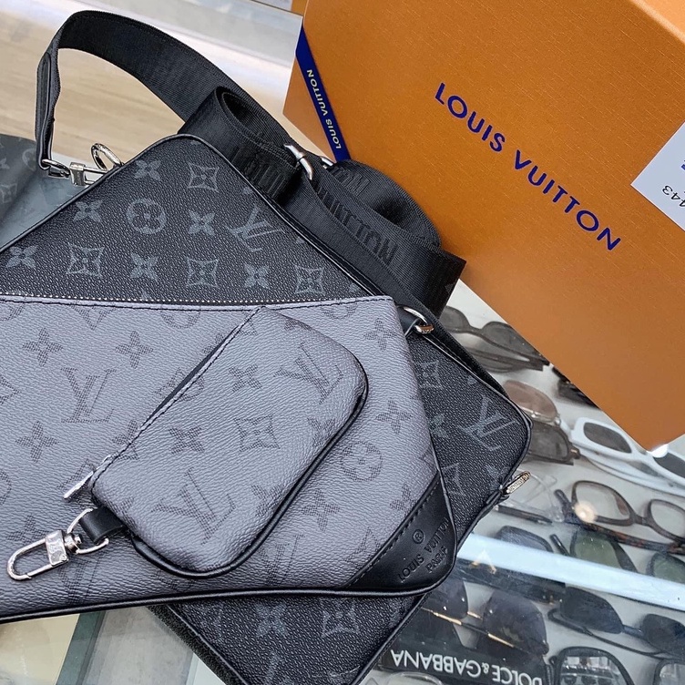 Túi đeo Louis Vuitton 3in1 da bò hoa monogram 25x19x7 [ Dota ]