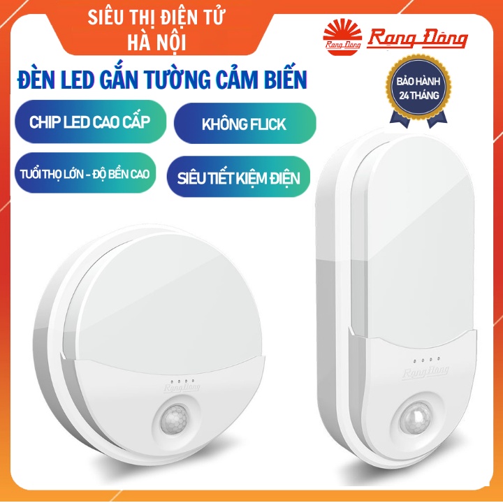 Đèn LED Gắn Tường Cảm Biến RẠNG ĐÔNG GT16.PIR 15W - Hồng Ngoại Cảm Biến Chuyển Động , Ánh Sáng (Bảo Hành 1 Năm)