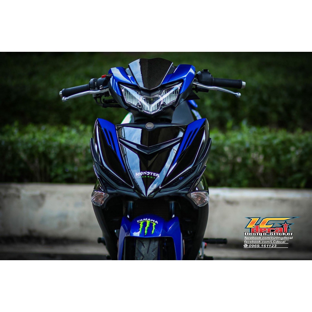 TEM RỜI cho Exciter 150 mẫu Monster xanh Gp - màu sắc nét - không bay màu