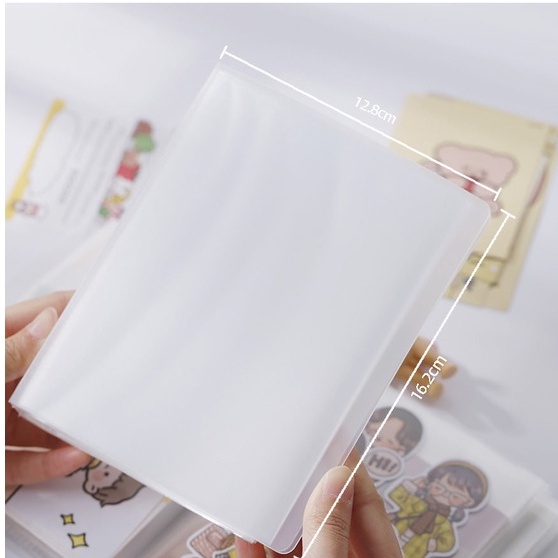 [Colorfulshop]Bìa Nhựa  File Lá A6(128x162mm) Dùng Cất Dữ Ảnh Tài Liệu Sticker 40 Lá Cuốn Album Đựng Ảnh Chống Thấm Nước