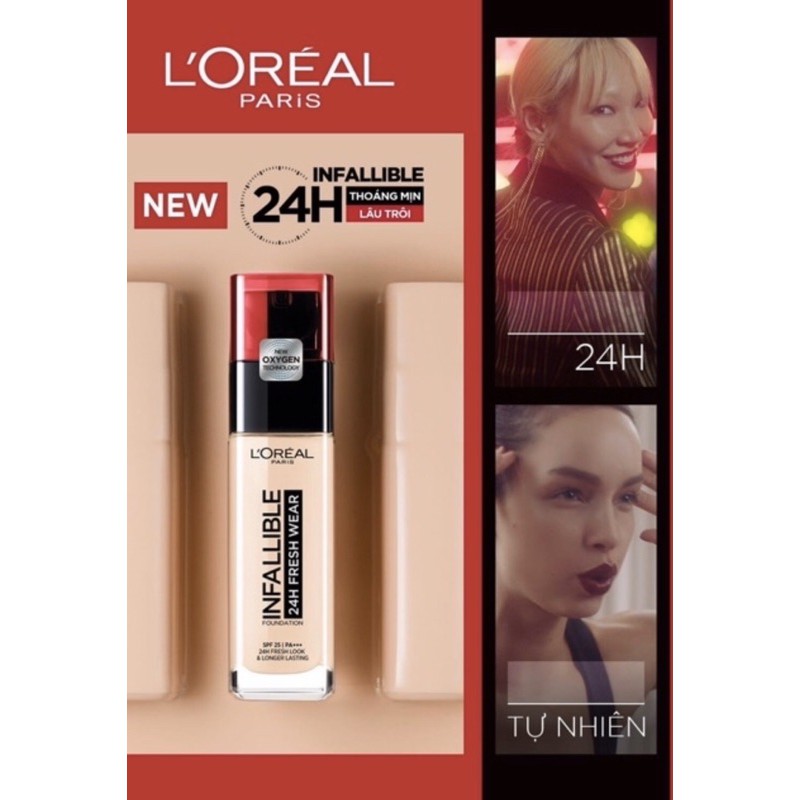 [Có bill UK] Kem nền lâu trôi L’oreal infallible 24h fresh wear