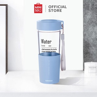 [Mã LIFEHL9 giảm 8% tối đa 100K đơn 250K] Bình đựng nước Miniso nhựa trong suốt 410ml
