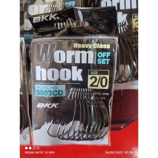 Gói 10 lưỡi câu cá lóc Worm Hook, lưỡi câu mồi mềm câu cá lóc 9003CD