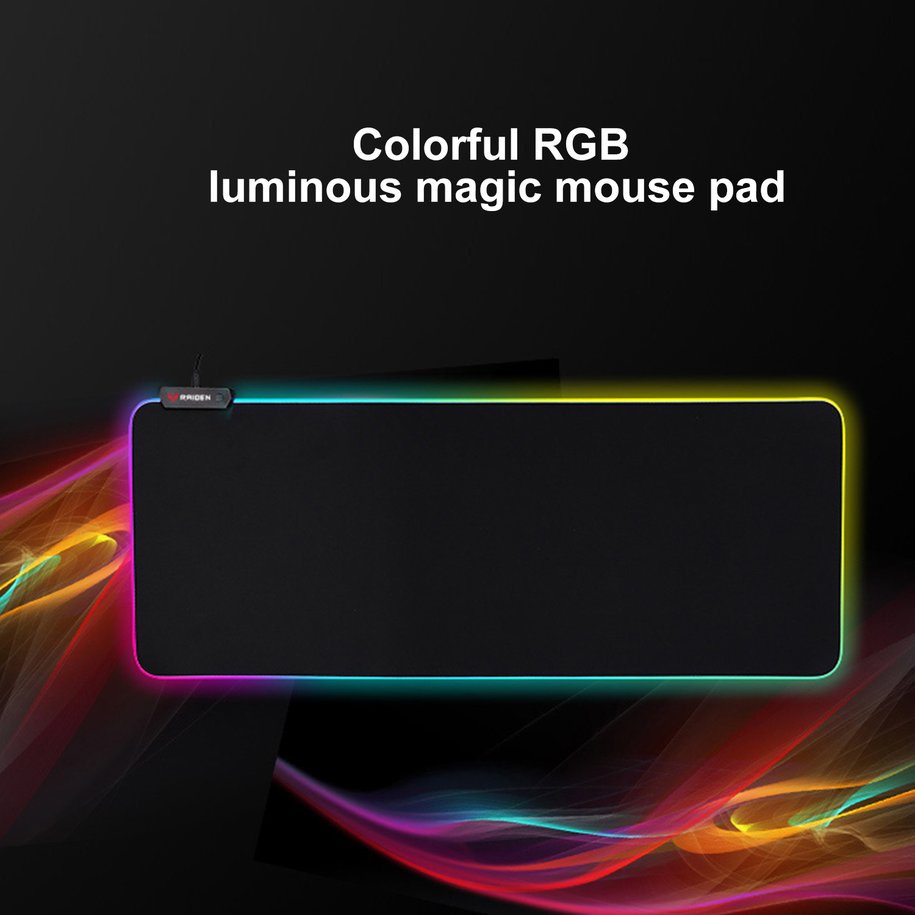 Tấm lót chuột cỡ lớn bằng cao su chống trượt siêu bền có đèn LED RGB phát sáng nhiều màu sắc