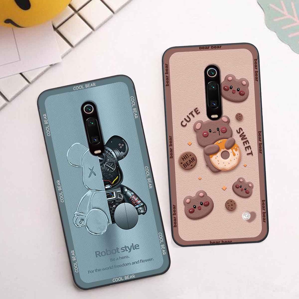 Ốp Xiaomi Redmi K20 bear brick, gấu đáng yêu, dễ thương