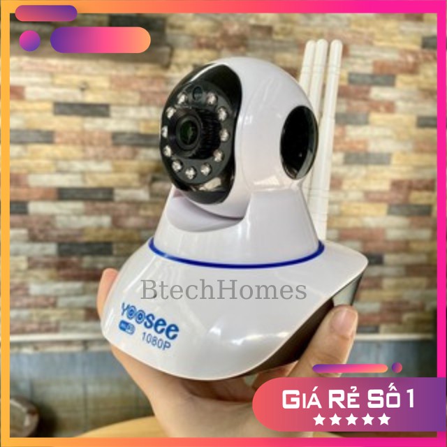 [ Bảo Hành 12 Tháng ] Camera Giám Sát Yoosee 3 Râu 2.0 Full HD 1080P Siêu Nét Quay 360 Độ Góc Rộng