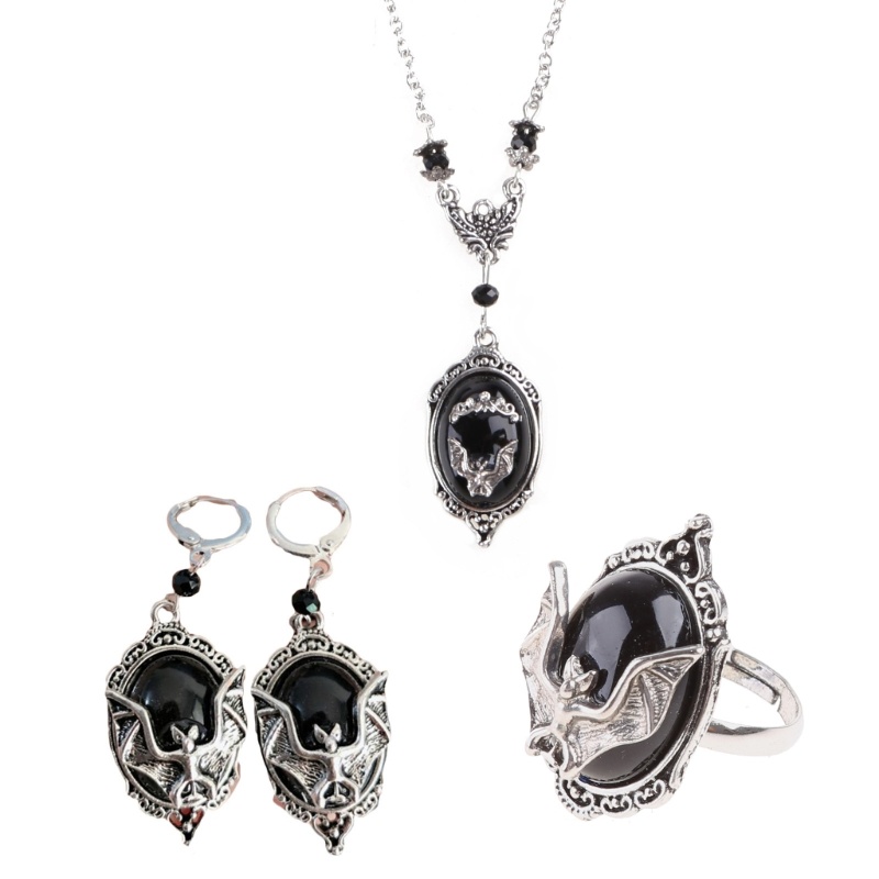 Vòng cổ / Nhẫn / Bông Tai Hình Dơi Đính Pha Lê Phong Cách Gothic