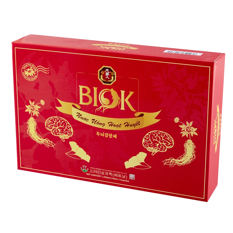 Nước Uống Hoạt Huyết Dưỡng Não BIOK, Giúp Tăng Cường Tuần Hoàn Máu Não