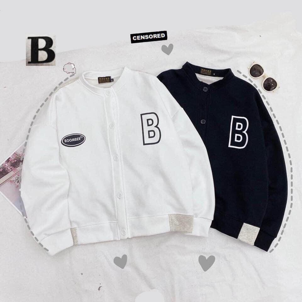 Áo khoác CARDIGAN ❤️ BOMBER B unisex nỉ bông form rộng chống nắng đẹp VIVU123STORE   BOB001