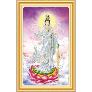 Tranh thiêu chữ thập phật bà quan âm (45x 65)