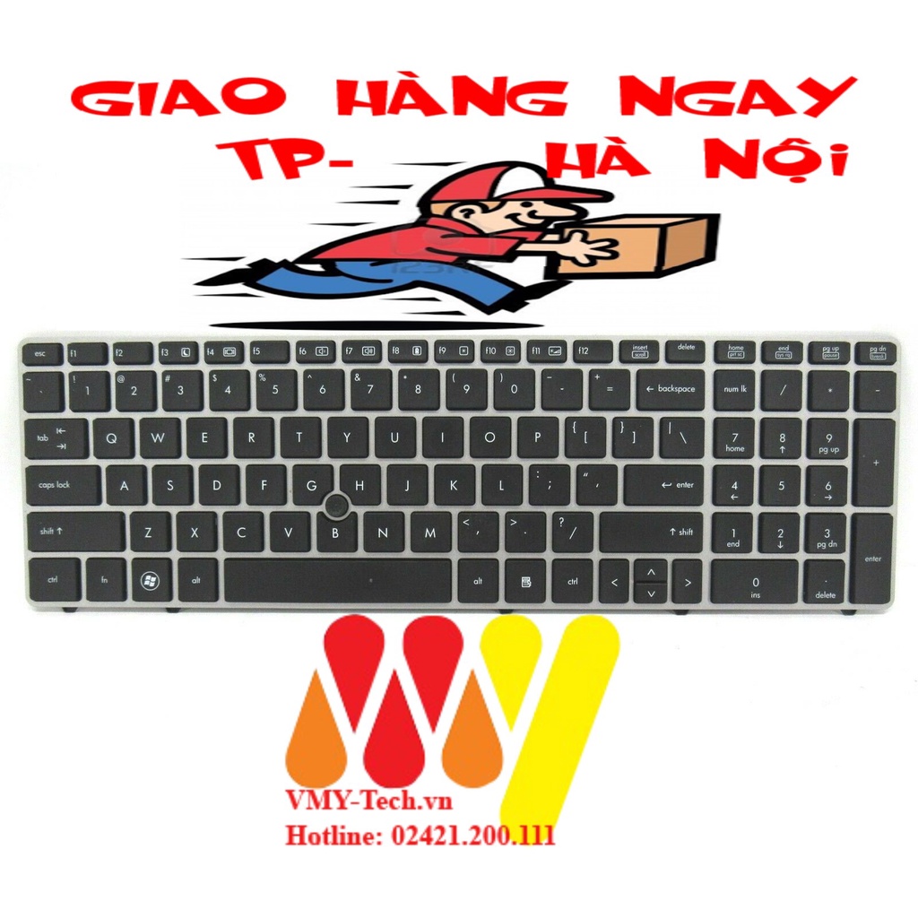 Bàn phím laptop HP EliteBook 8560p 8570p ProBook 6560b 6565b 6570b 6575b NEW 100%. Bảo hành 1 đổi 1