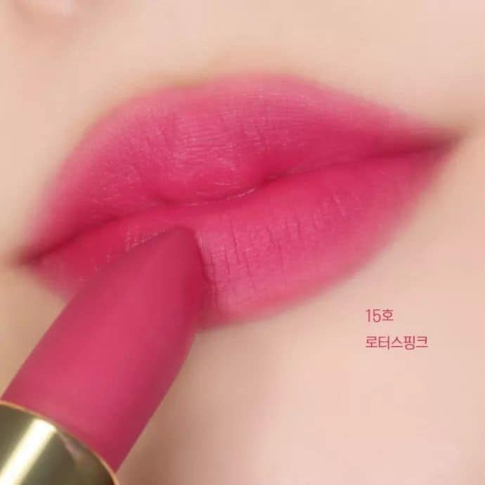 Xả hàng giá sỉ Son lì Hoàng cung Whoo Velvet Lip Rouge mini màu 15 hồng sen siêu đẹp/ món quà ý nghĩa/ Ohui chính hãng