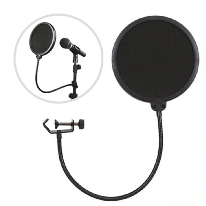 Combo Màng Lọc Âm và Chân Kẹp mic Thu Âm - Giá Đỡ Mic Livestream - Giá Treo Mic