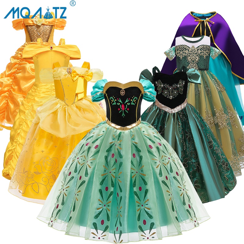 Đầm dự tiệc MQATZ phối ren cosplay công chúa dịp sinh nhật/ Halloween cho bé gái 2-10 tuổi