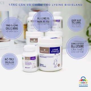 Bột tăng cân và chiều cao lysine starter bioisland date 2024 mẫu mới