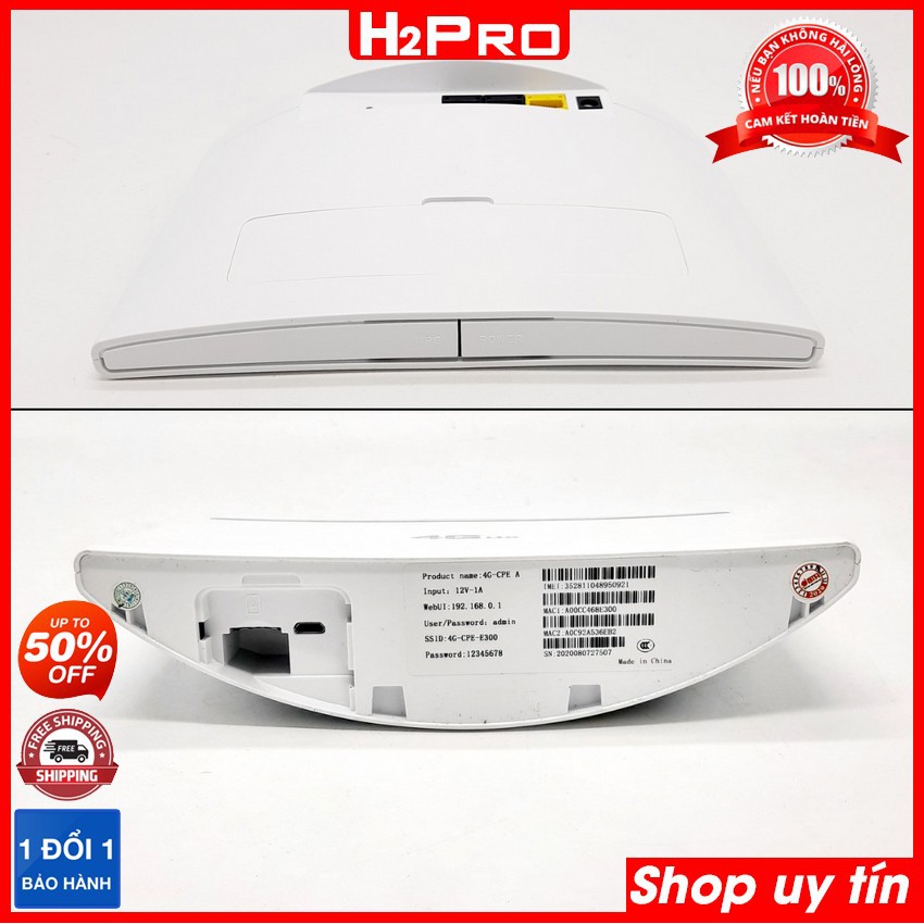 Bộ phát wifi 4G LTE CPE H2Pro 300Mbps hỗ trợ 3 cổng LAN, bộ phát wifi 4g tốt nhất hiện nay