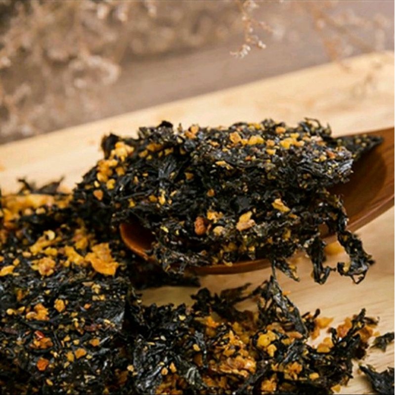 RONG BIỂN CHÁY TỎI/MÈ RANG hộp150g