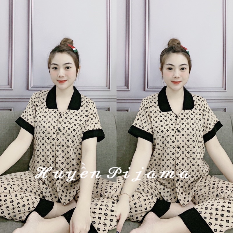 Đồ bộ pijama hàng 2CE cao cấp tay ngắn quần dài Mango loại 1 | BigBuy360 - bigbuy360.vn