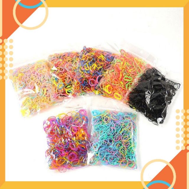 [ FREESHIP 50K ] Sét 500 Dây Chun Cột Tóc cho bé nhiều màu