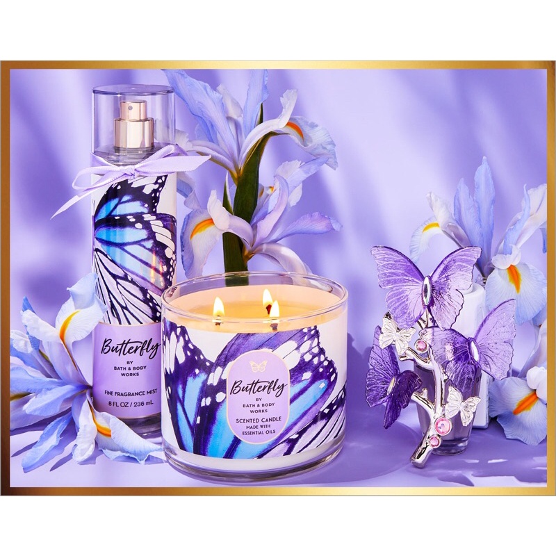 🦋[Bill Mỹ] BUTTERFLY Bộ chăm sóc toàn thân Xịt thơm- Sữa tắm- Dưỡng thể Bath & Body Works🦋