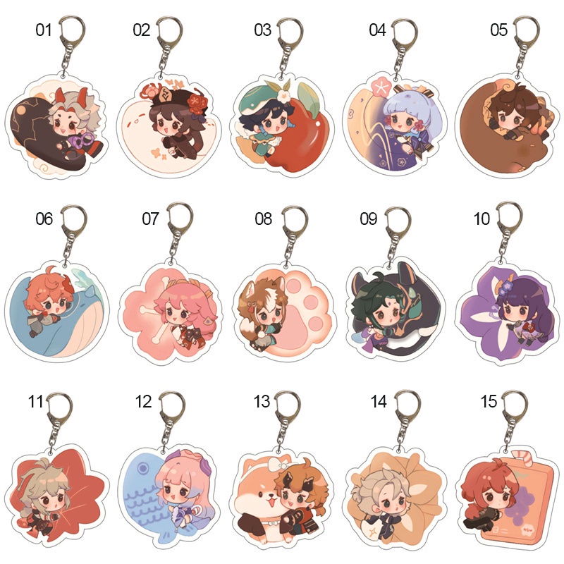 Móc khóa gắn hình Rantai Kunci Barbara Paimon xinh xắn