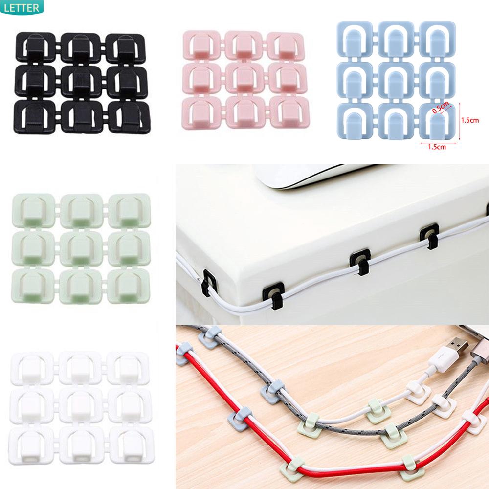 Bộ 18 Kẹp Cố Định Dây Cáp Bằng ABS Tự Dính Tiện Dụng