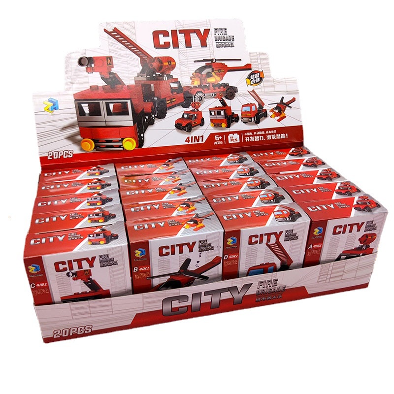 logo xếp hình Bộ Đồ Chơi Lắp Ráp 4 Trong 1 Dành Cho Bé 2
