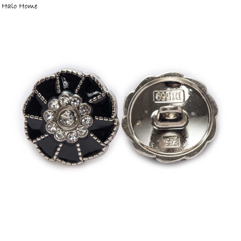 Set 5 nút áo đính đá kim cương giả 18mm