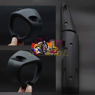 Bộ 2 món chụp bô và ốp bô đen nhám chính hãng Yamaha cho Ex 150