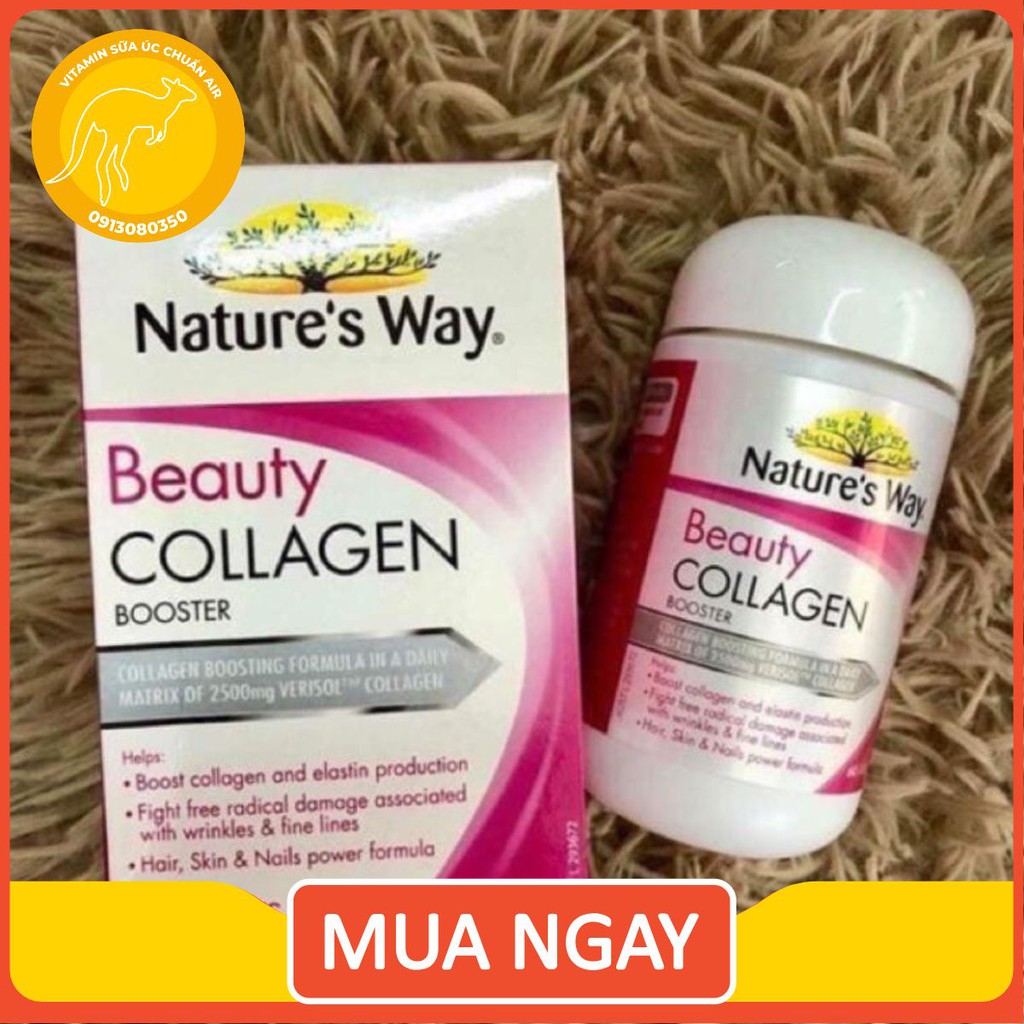 Viên uống đẹp da Beauty Collagen Booster Nature's Way của Úc, 60 viên