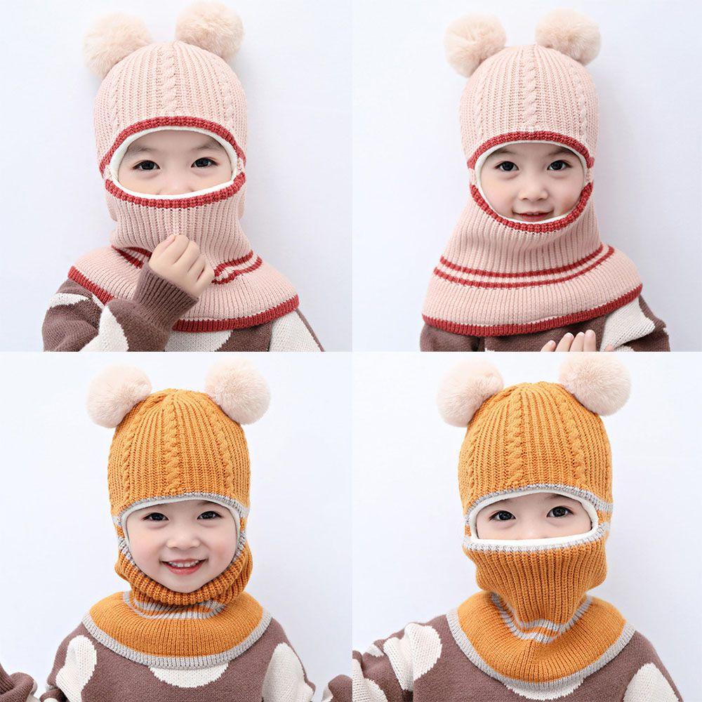 MIHAN1 Mũ beanie Trùm Đầu Chống Gió Kiểu Dáng Dễ Thương Cho Bé