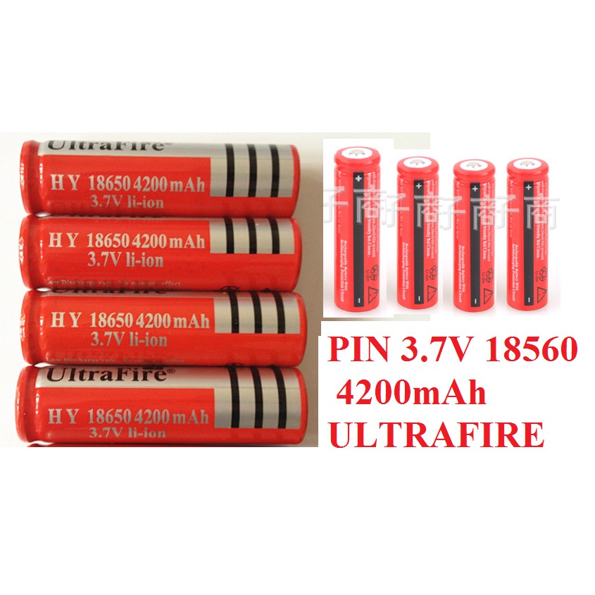 Bộ sạc và pin 3.7V 4200mAh Ultrafire 18650 dùng cho đèn pin - 1pin và 1 sạc