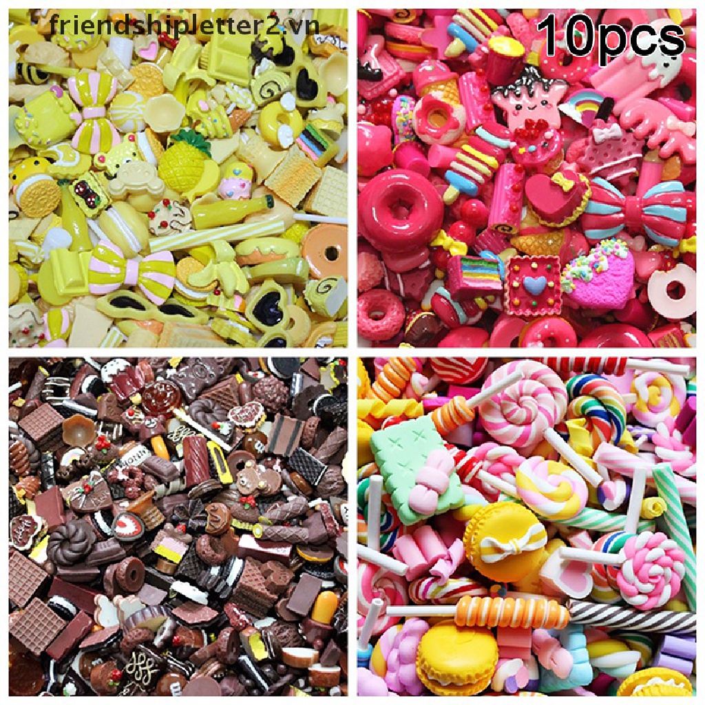 Bộ 10 đồ chơi bánh quy mini trang trí nhà búp bê dành cho trẻ em