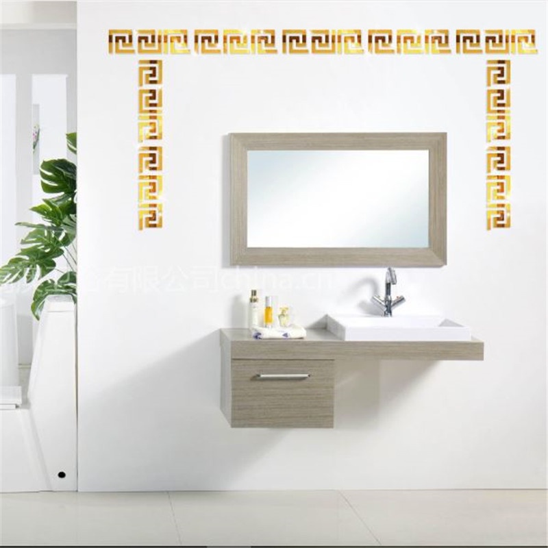 Set 10 Miếng Dán Tường Tráng Gương Acrylic 3D Tự Dính Có Thể Tháo Rời
