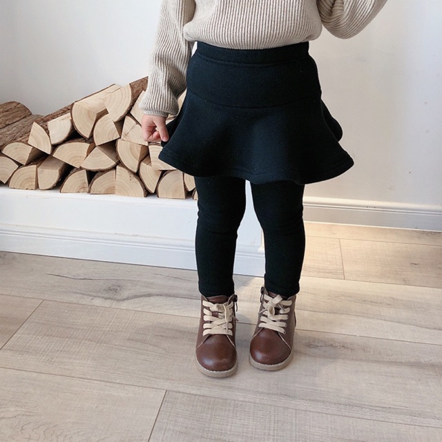 Quần legginh liền chân váy lót lông